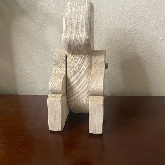 Handcrafted Articulated Wooden Bear Figurine - Picture 4 of 10